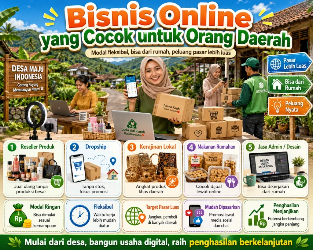 Bisnis Online yang Cocok untuk Orang Daerah