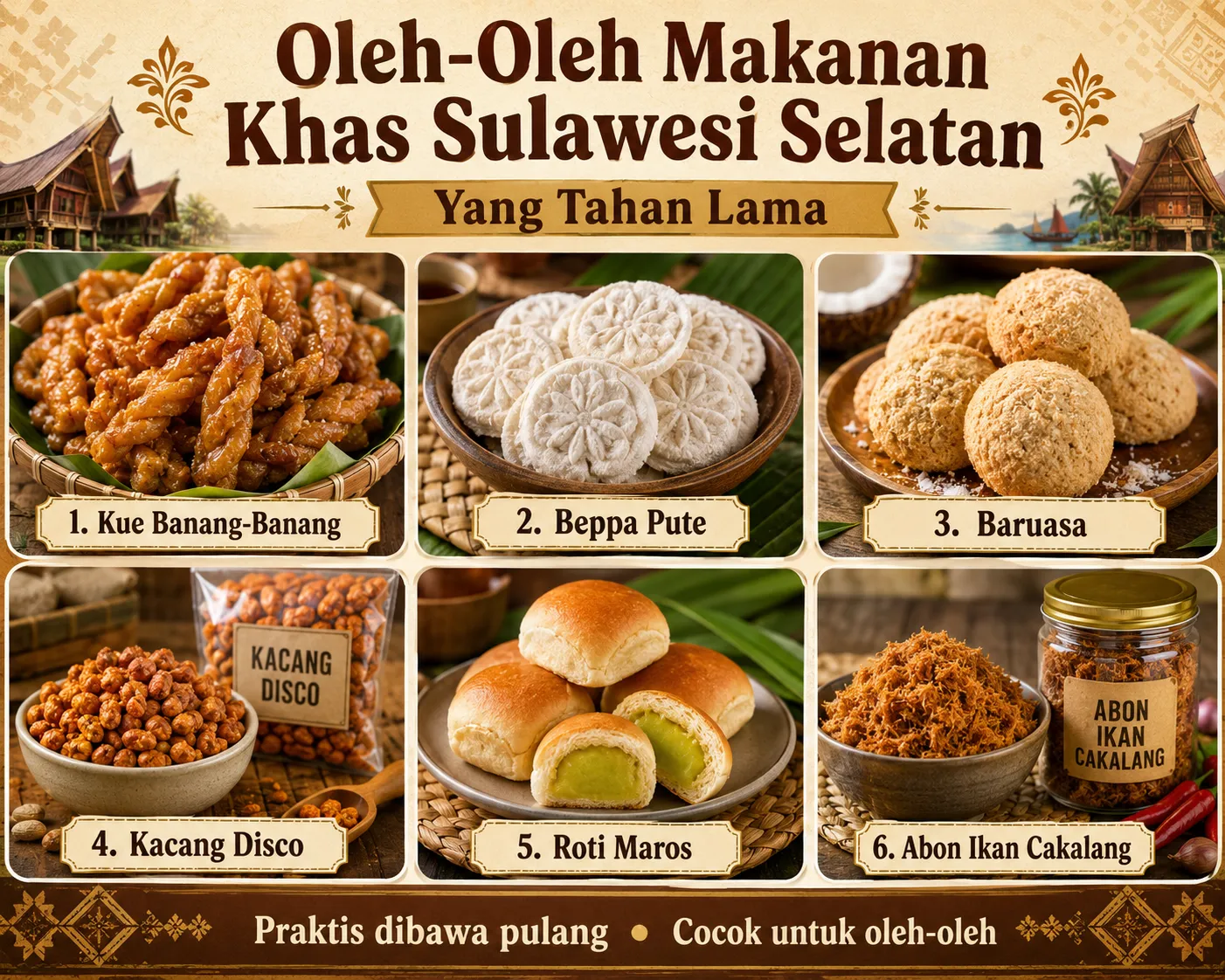 Oleh Oleh Makanan Khas Sulawesi Selatan yang Tahan Lama Oleh Oleh Makanan Khas Sulawesi Selatan yang Tahan Lama