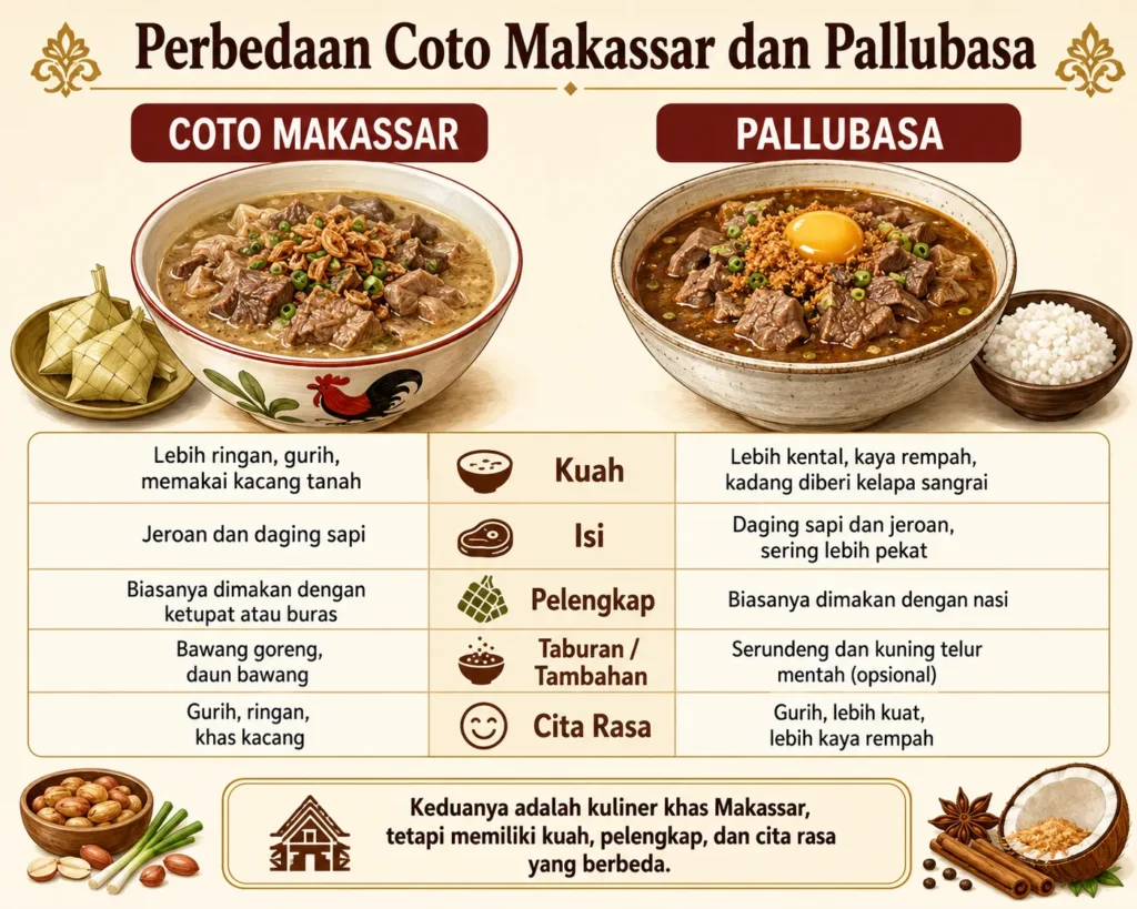 Perbedaan Coto Makassar dan Pallubasa