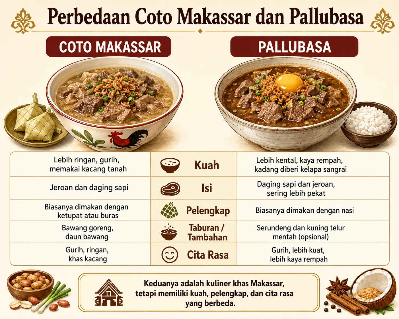 Perbedaan Coto Makassar dan Pallubasa