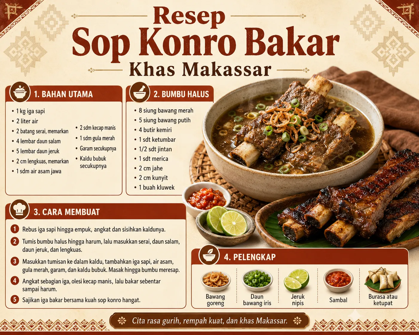 Resep Sop Konro Bakar Khas Makassar Resep Sop Konro Bakar Khas Makassar