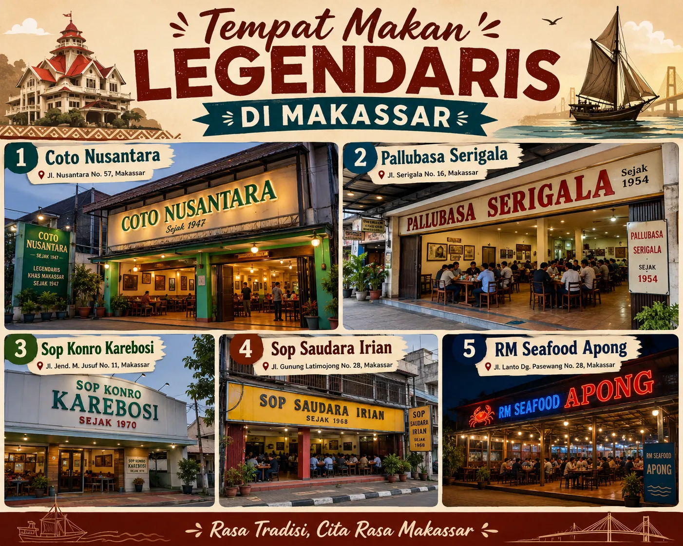 Tempat Makan Legendaris di Makassar