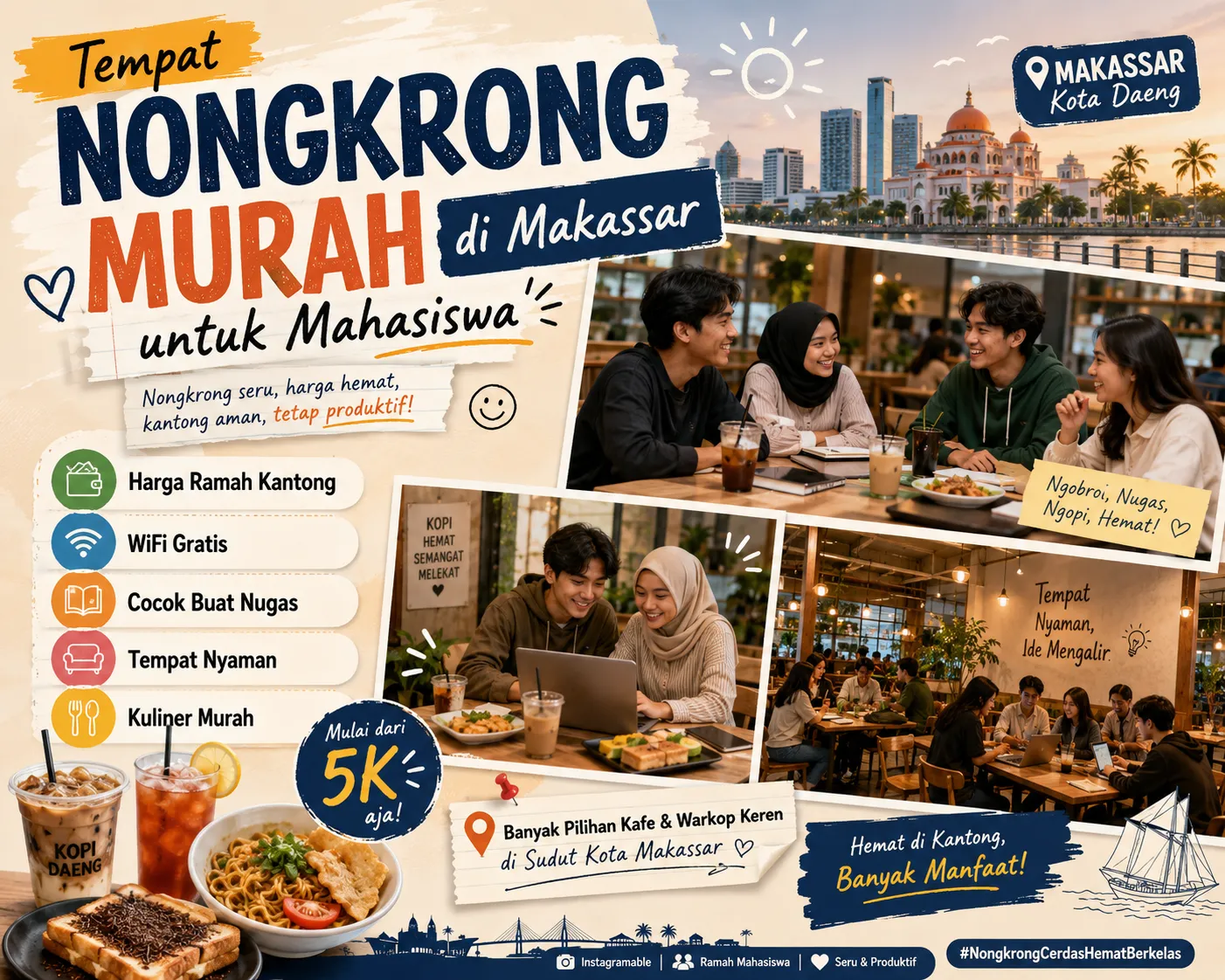 Tempat Nongkrong Murah di Makassar untuk Mahasiswa