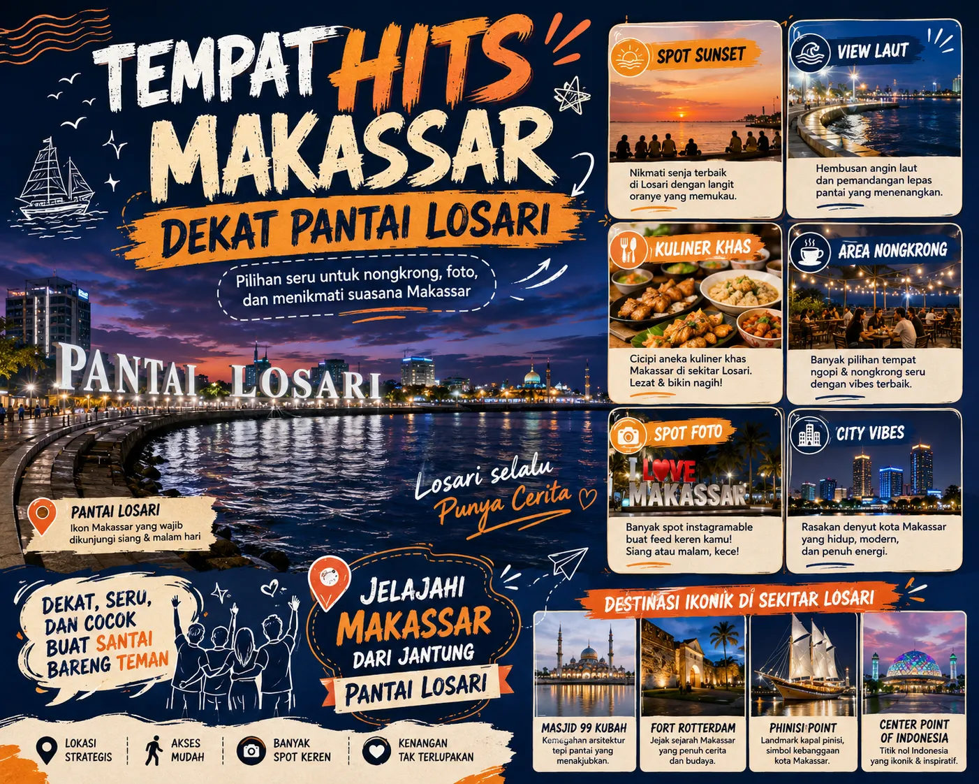 Tempat hits Makassar dekat Pantai Losari