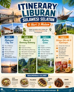 itinerary liburan ke sulawesi selatan 4 hari 3 malam itinerary liburan ke sulawesi selatan 4 hari 3 malam