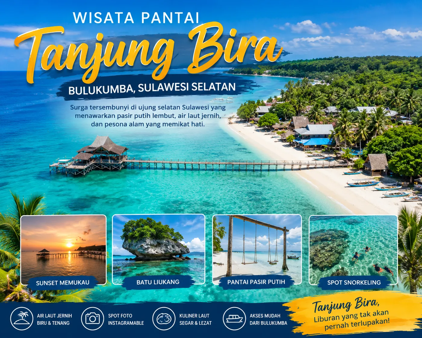 wisata pantai di bulukumba tanjung bira